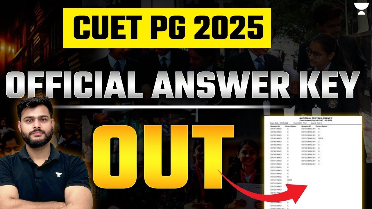 CUET PG 2025 Official Answer Key OUT | Check Your Marks Step By Step ...