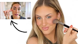I followed Madison Beer&#39;s VOGUE makeup tutorial!! **on a budget**