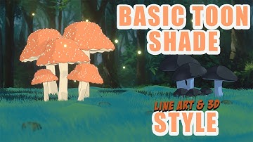 Basic blender Toon shader/ line art + 3D modelling.