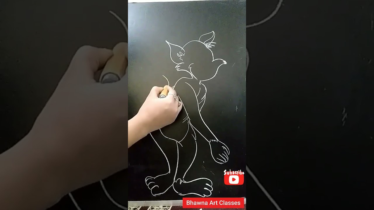 How To Draw Tom Cat Drawing || Tom And Jerry || Tom Cartoon Drawing 