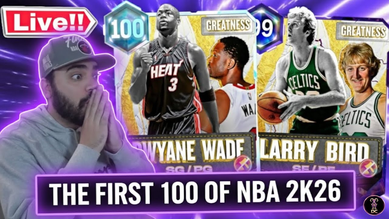 THE FIRST 100 OF NBA 2k26 Myteam is HERE! "GREATNESS" Dwyane Wade & New Dark Matters! Challenges???