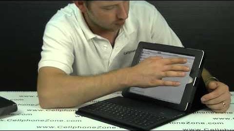 Wireless Bluetooth Keyboard with Folding Leather Case for iPad