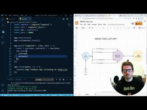 Live coding MERN stack todo list with authentication