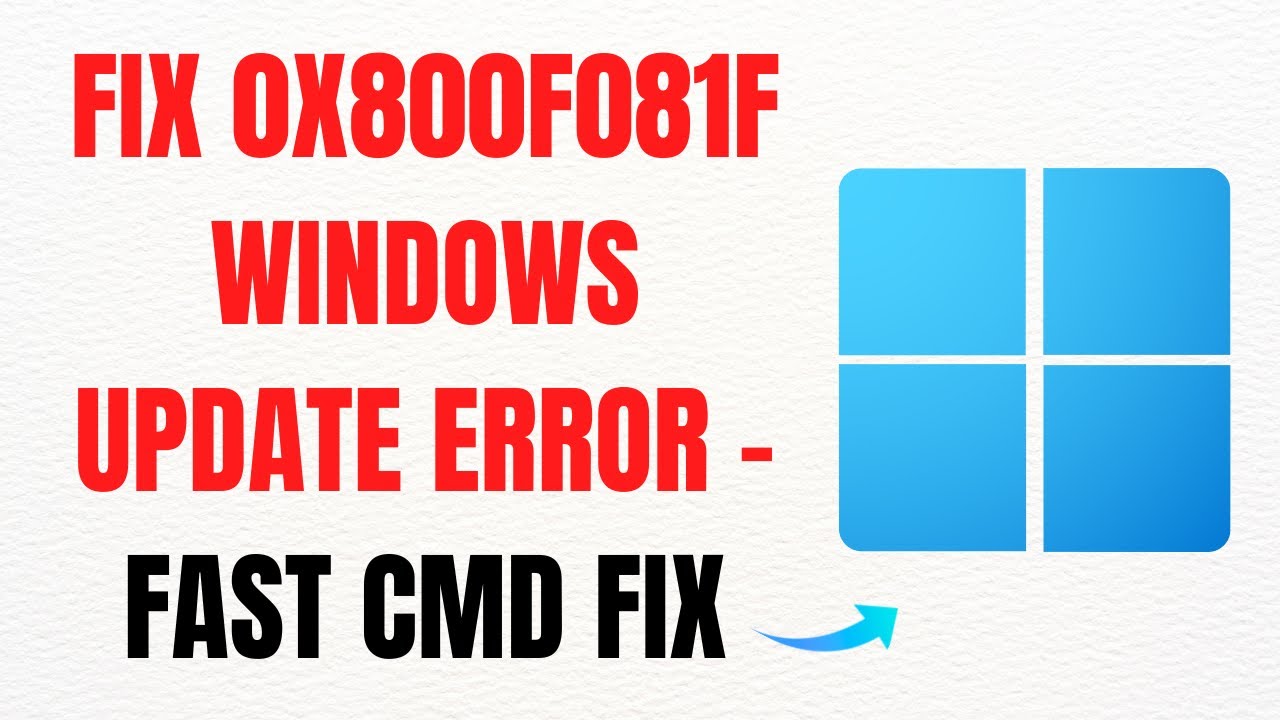 Fix 0x800f081f Windows Update Error – Fast CMD Fix – Full Guide - YouTube