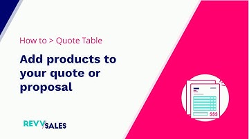 Add products to your quote or proposal with Revv