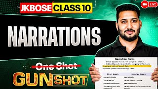 Jkbose Cl 10Th English Narrations One-Shot Gun Shot Series Jkbose Wallah