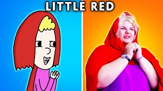 Little Red Пародия | Маленькая красная веселая мультяшная пародия | Woa Parody Russia