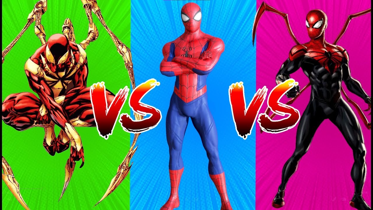 SUPERHERO COLOR DANCE CHALLENGE Iron Spider-Man vs Spider-Man vs ...