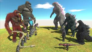 Mutant Primates Kong + Skar King vs Team Evolution Godzilla - Animal Revolt Battle Simulator screenshot 2