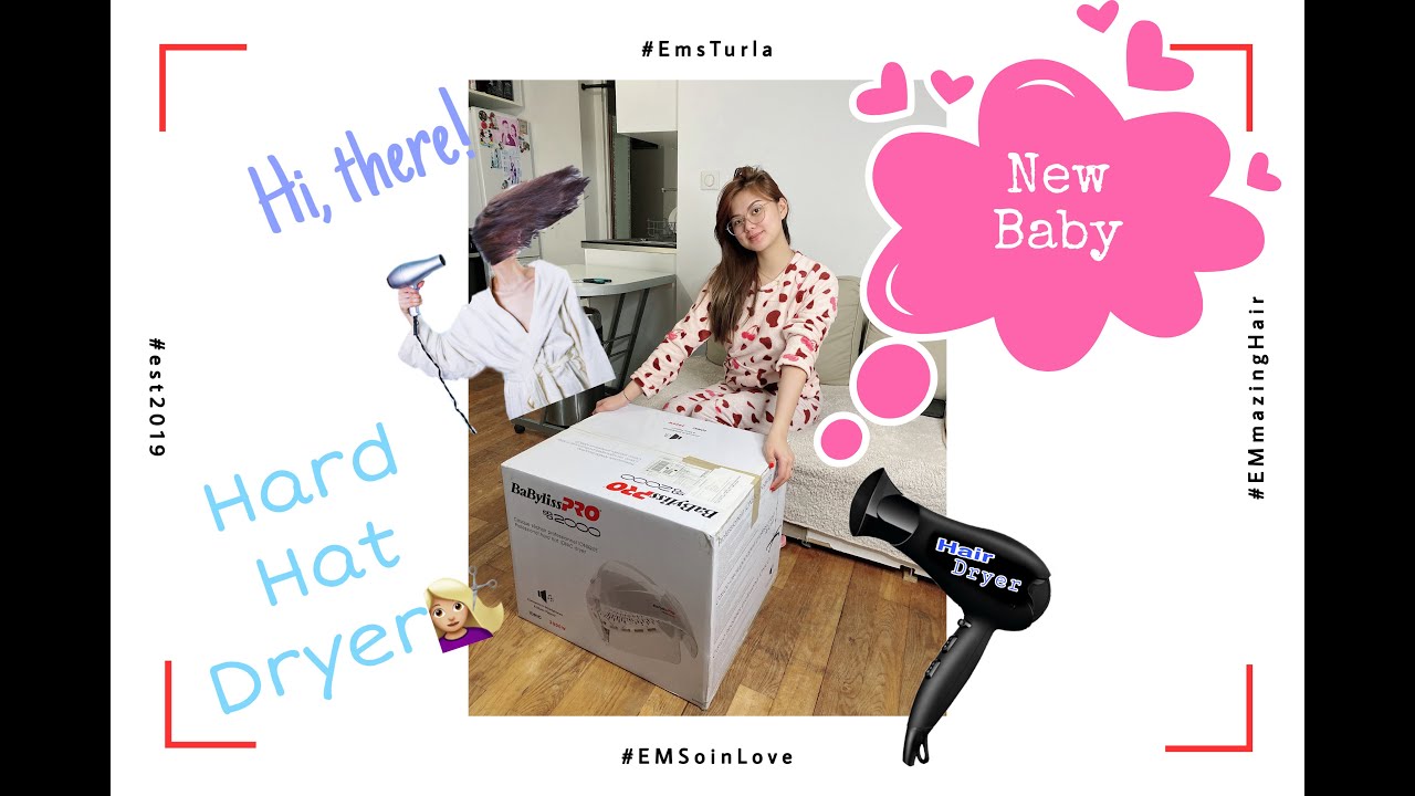 Unboxing & Trying Babyliss Pro Hard Hat Dryer Best Hair Dryer by