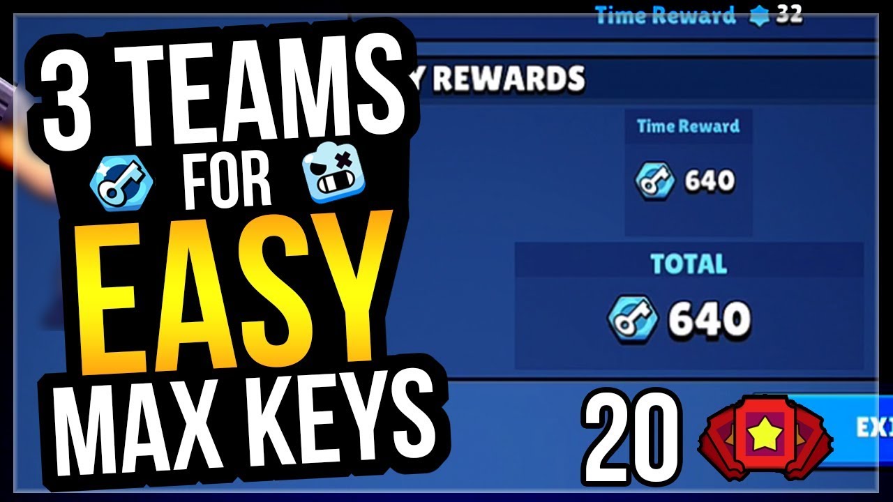 3 Easy Teams For Max Keys In Robo Rumble 20 Ticket Gameplay Brawl Stars Youtube - brawl stars ticket rewards