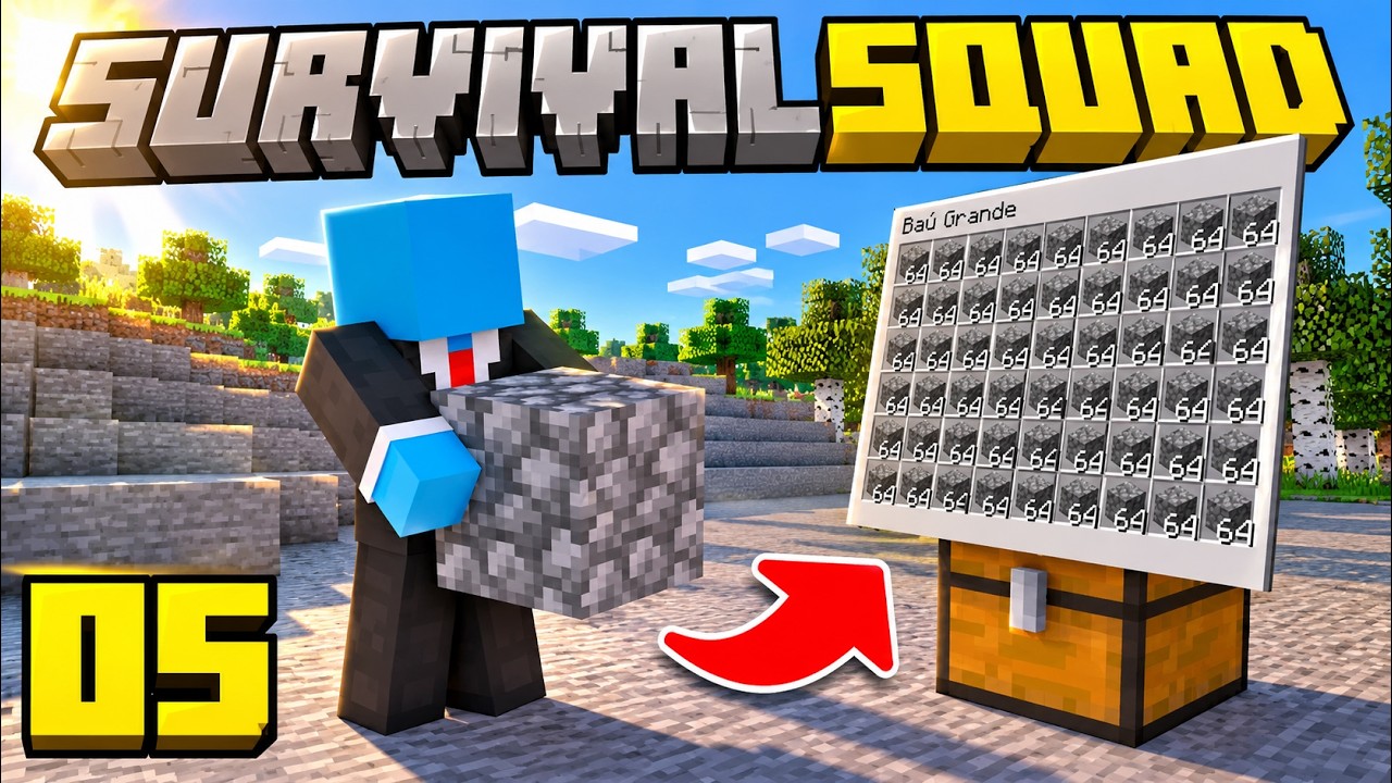 FARM DE PEDRA | MINECRAFT: SURVIVAL SQUAD EP 5