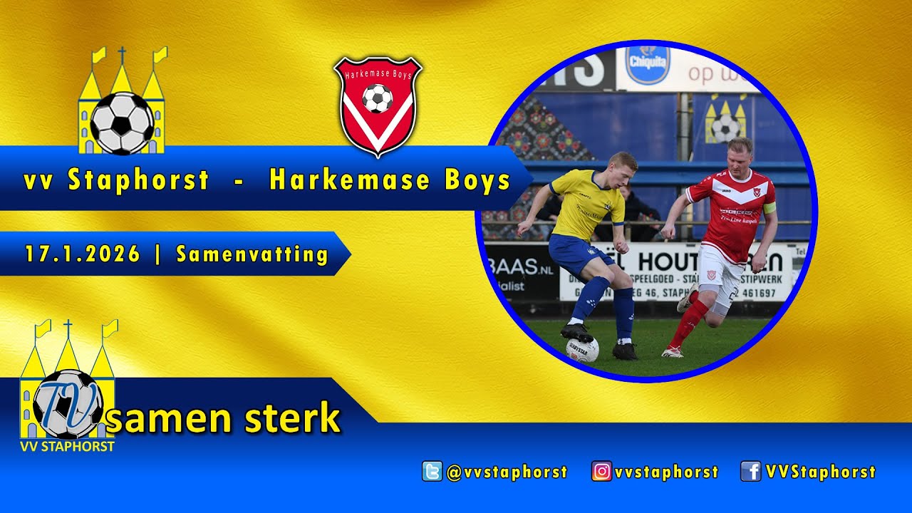 vv Staphorst - Harkemase Boys | 17.1.2026 | Samenvatting