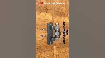 Door Lock with Nut & Bolt .........#shorts #satisfying #3d #animation