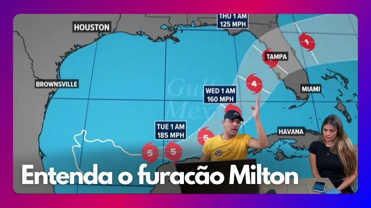 Trajetos e previsões do furacão Milton: O que podemos esperar? - YouTube