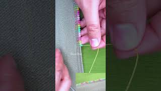 Perfect Border Lace Embroidery Tutorial  #diy #shorts #sewing