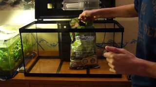 tuto 1 installation du substrat de l aquarium de 54 l