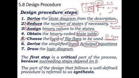 DLD Section 5.8 Design Procedure of the Synchronous Sequential Circuit using D, JK, and T Flip-flops