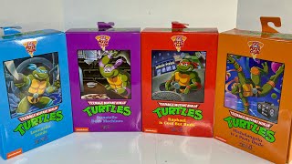 NECA Pizza Club Turtles- All 4 Turtles plus Leonardo Review! - YouTube