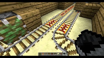 Minecraft Piston Operated Minecart Station