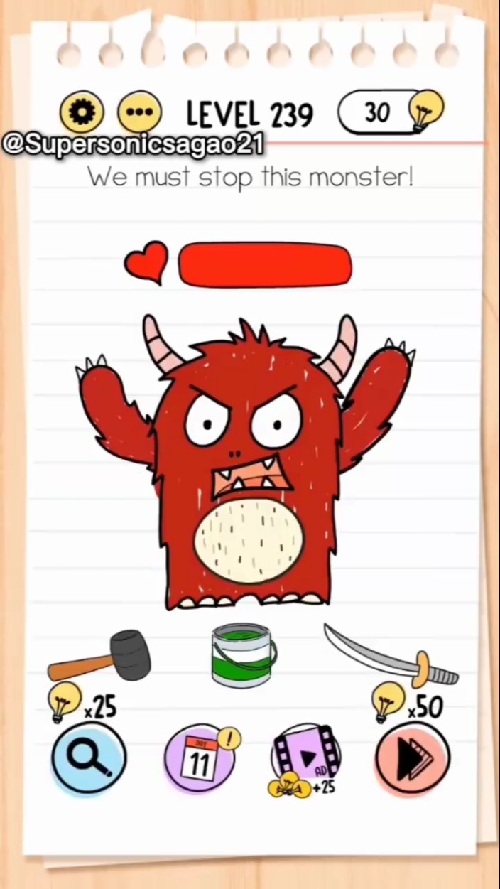 ご確認用です！！ Brain test: tricky puzzles level 239 #stopthis #monster #hammer