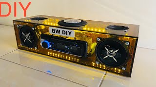 diy bluetooth speaker car mp3 ลำโพงบลูทูธทำเอง วิทยุรถยนต์ 60Wx4