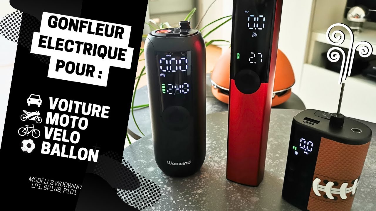 GONFLEUR ELECTRIQUE à batterie pour VOITURE 🚗, MOTO 🏍️, VELO 🚲, BALLON ⚽