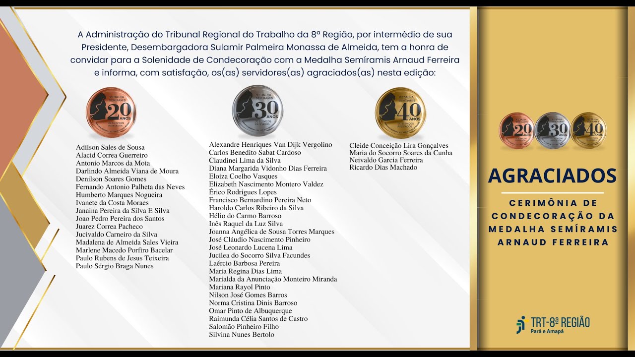 Solenidade de Entrega da Medalha Semíramis Arnaud Ferreira