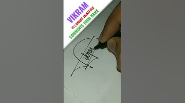 Vikram name signature style | name signature style | english signature | #shorts #shortvideo #viral