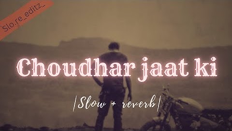choudhar jaat ki | slowed & reverb | lofi | sunny deol si body | 🎵
