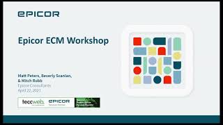 Famous Epicor ECM Workshop Profile