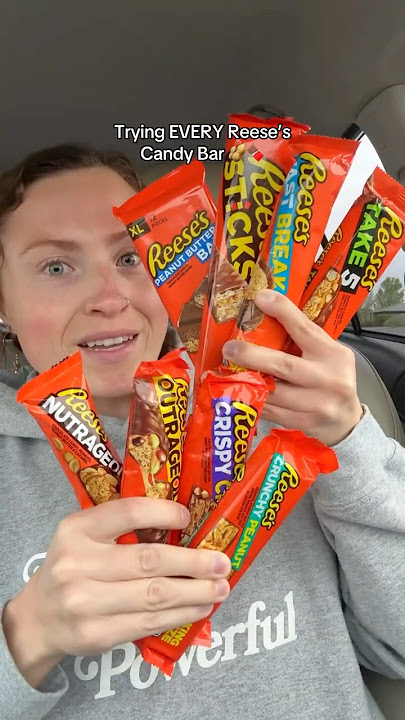 trying EVERY Reese's candy bar (I found 8) 🥜🍫 #reeses #candy #peanutbutter