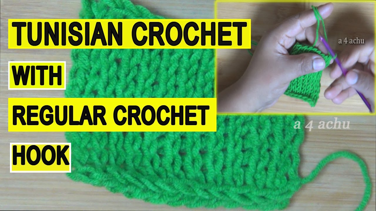 Learn Tunisian Crochet With Regular Hook How To Tunisian Crochet Tunisiancrochet Notunisianhook Youtube