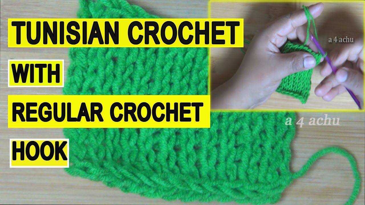 Learn Tunisian Crochet With Regular HookHow to Tunisian Crochet  #tunisiancrochet#notunisianhook 