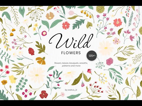 Wild Flowers Clipart Stock Graphics Download