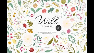 Wild Flowers Clipart Stock Graphics Download