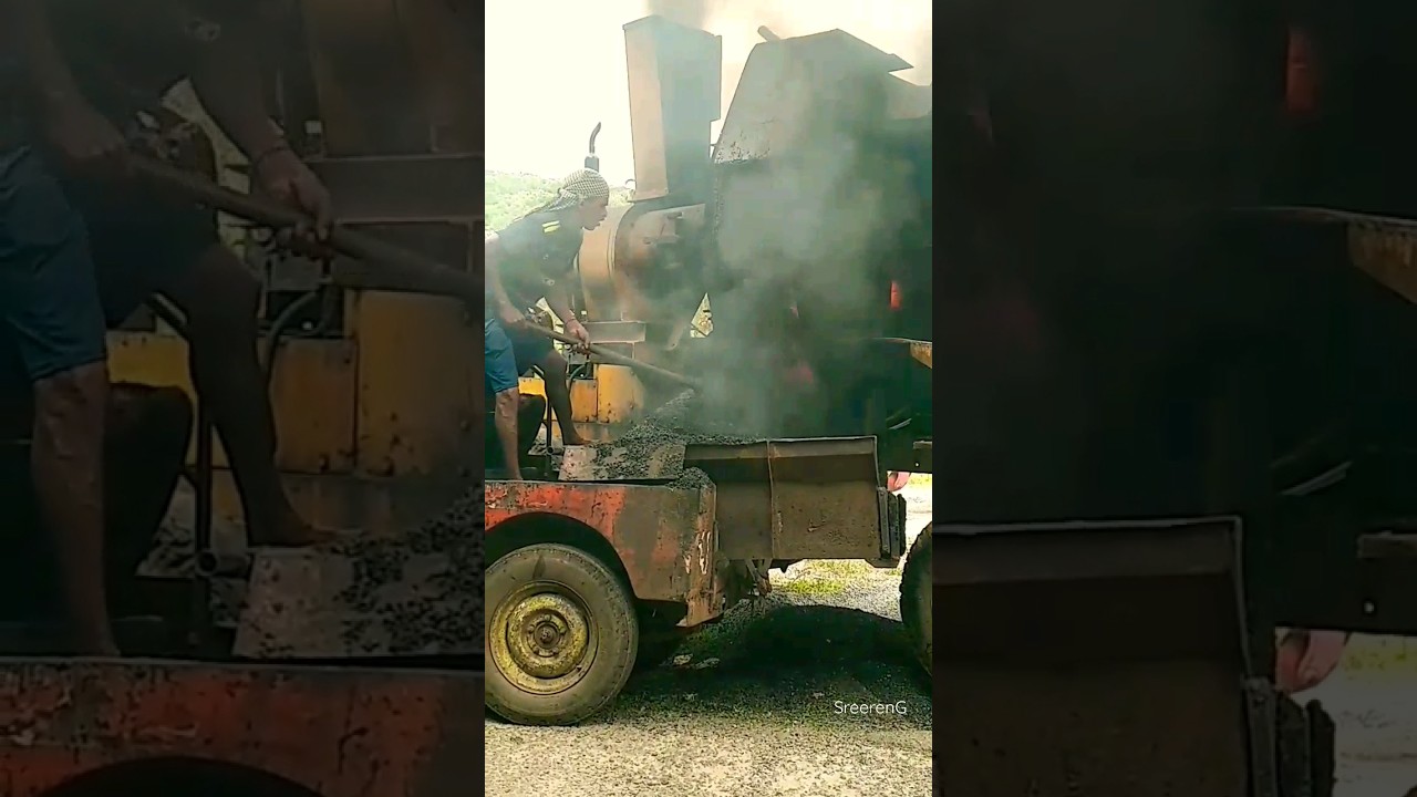 😲 Bitumen Tar mixer | Road Construction 😲 