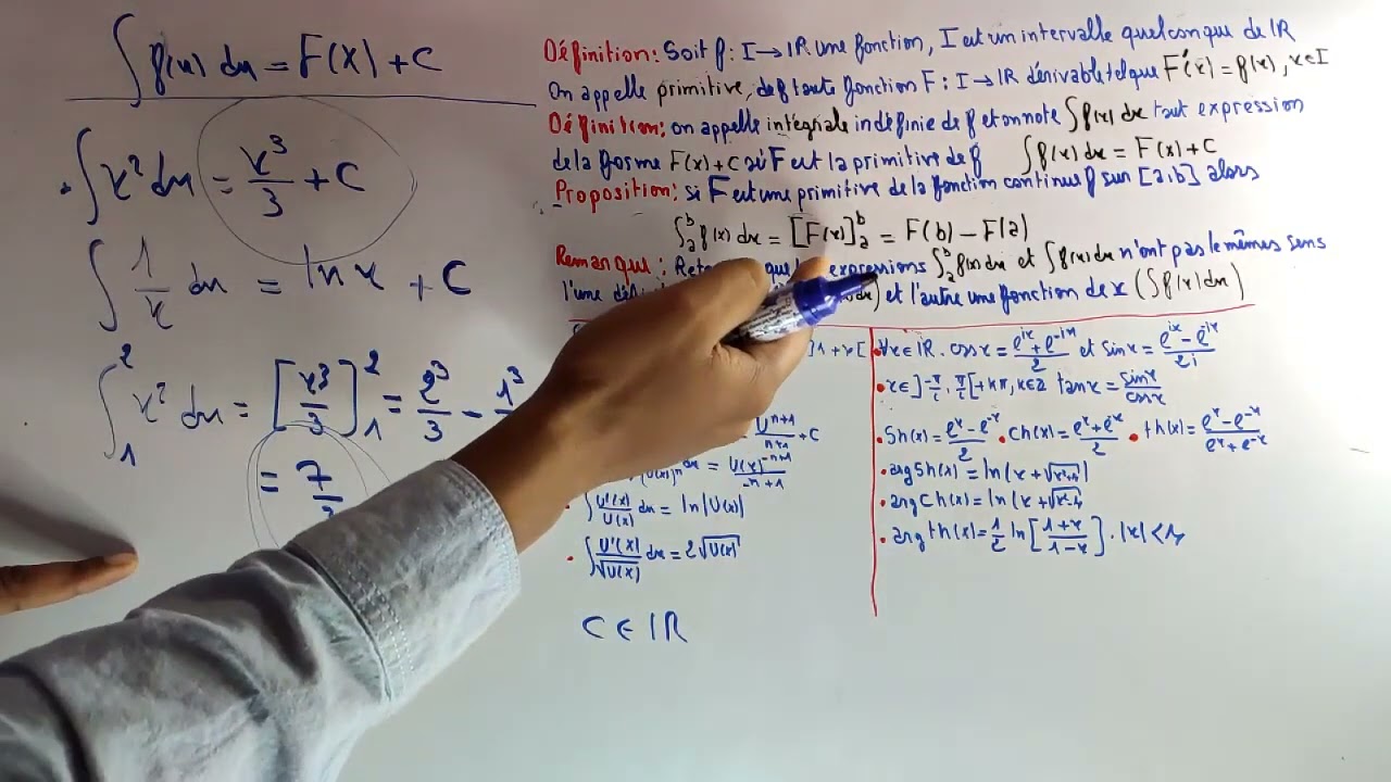 analyse 2 / Intégrales - partie 1 : calcul des primitives