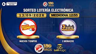 Sorteo JPS EN VIVO 13/09/2026 | 3 Monazos y Nuevos Tiempos (MEDIODÍA) | LotiMagic