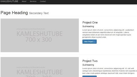 Bootstrap Layout Tutorial - 1 Column  Layout
