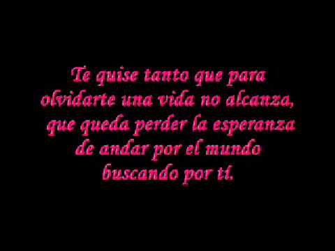 Paulina Rubio- Te Quise Tanto (Letra)