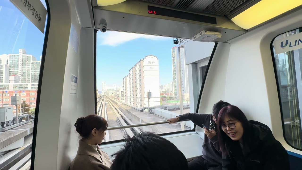 Uijeongbu LRT Siemens VAL208 (03): Balgok to Uijeongbu City Hall.