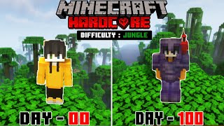 I survived 100 Days in JUNGLE ONLY world in Hardcore Minecraft (Hindi)