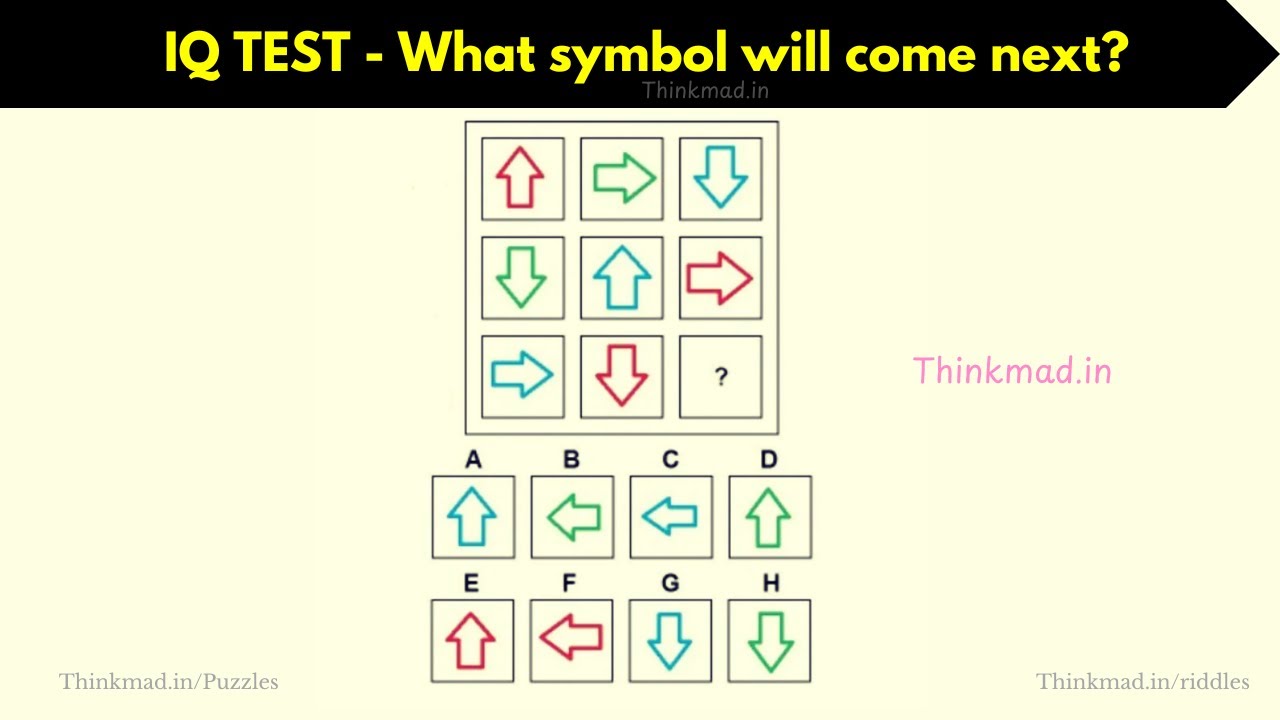 IQ TEST | Pattern recognition puzzle | What symbol will come next ...