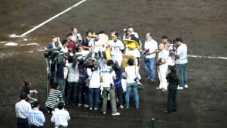 20090830 阪神３－１巨人 ヒーローインタビュー 金本 鳥谷