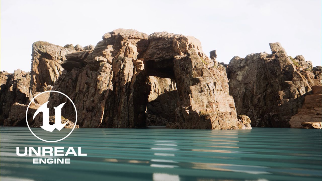 Unreal Engine 5 - Megascans Scene Test (Cliffs) - YouTube