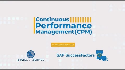 Continuous Performance Management (CPM) Information