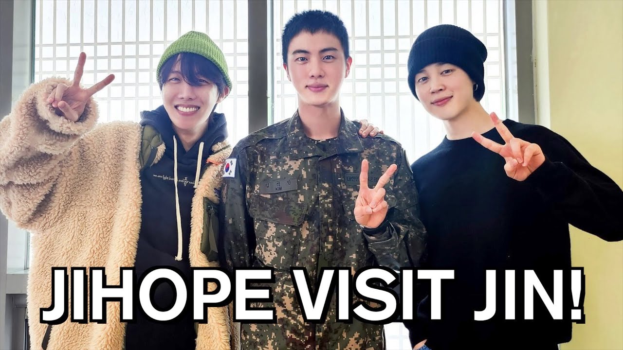 JHope & Jimin visit Jin at Military! | BTS 방탄소년단 2023 - YouTube