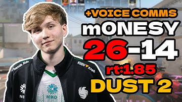 m0NESY (26-14) rt:1.85 Solo +VOICE COMMS l NA FACEIT RANKED (dust2) | #cs2 #pov