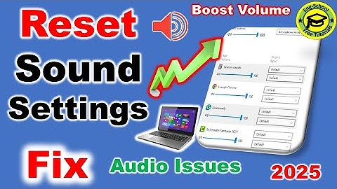 Fix Audio Issues | Reset Sound Settings on Windows 10